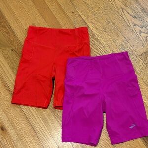 Brooks Women's Athletic Shorts - Red and Purple